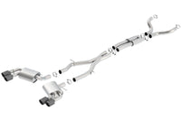 Thumbnail for Borla 16-17 Chevy Camaro 6.2L 4in Dual CF Tips w/Black Core Dual Split Exit ATAK Catback Exhaust