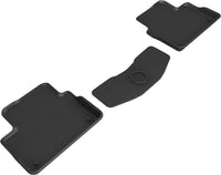 Thumbnail for 3D MAXpider 2019-2020 Volvo S60 / V60 / 2020 V60 Cross Country Kagu 2nd Row Floormats - Black
