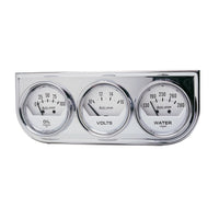 Thumbnail for Autometer AutoGage 2in 0-100 PSI Oil Press/ 16 Volt / 130-280 Deg Water Temp - Chrome Bezel