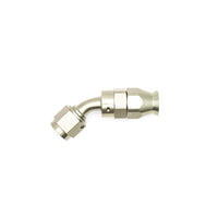 Thumbnail for DeatschWerks 6AN Female Swivel 45-Degree Hose End PTFE (Incl 1 Olive Insert) - Anodized Matte Black