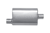 Thumbnail for Gibson MWA Superflow Offset/Center Oval Muffler - 4x9x14in/3in Inlet/3in Outlet - Stainless