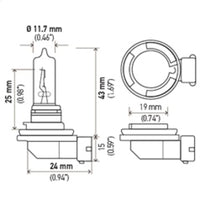 Thumbnail for Hella Optilux H9 12V/100W XB Xenon White Bulb (pair)