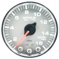 Thumbnail for Autometer Spek-Pro Gauge Nitrous Press 2 1/16in 1600psi Stepper Motor W/Peak & Warn Slvr/Chrm