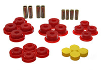Thumbnail for Energy Suspension 97-06 Jeep Wrangler TJ Red Rear Control Arm Bushings (Must reuse OEM Outer Shells)