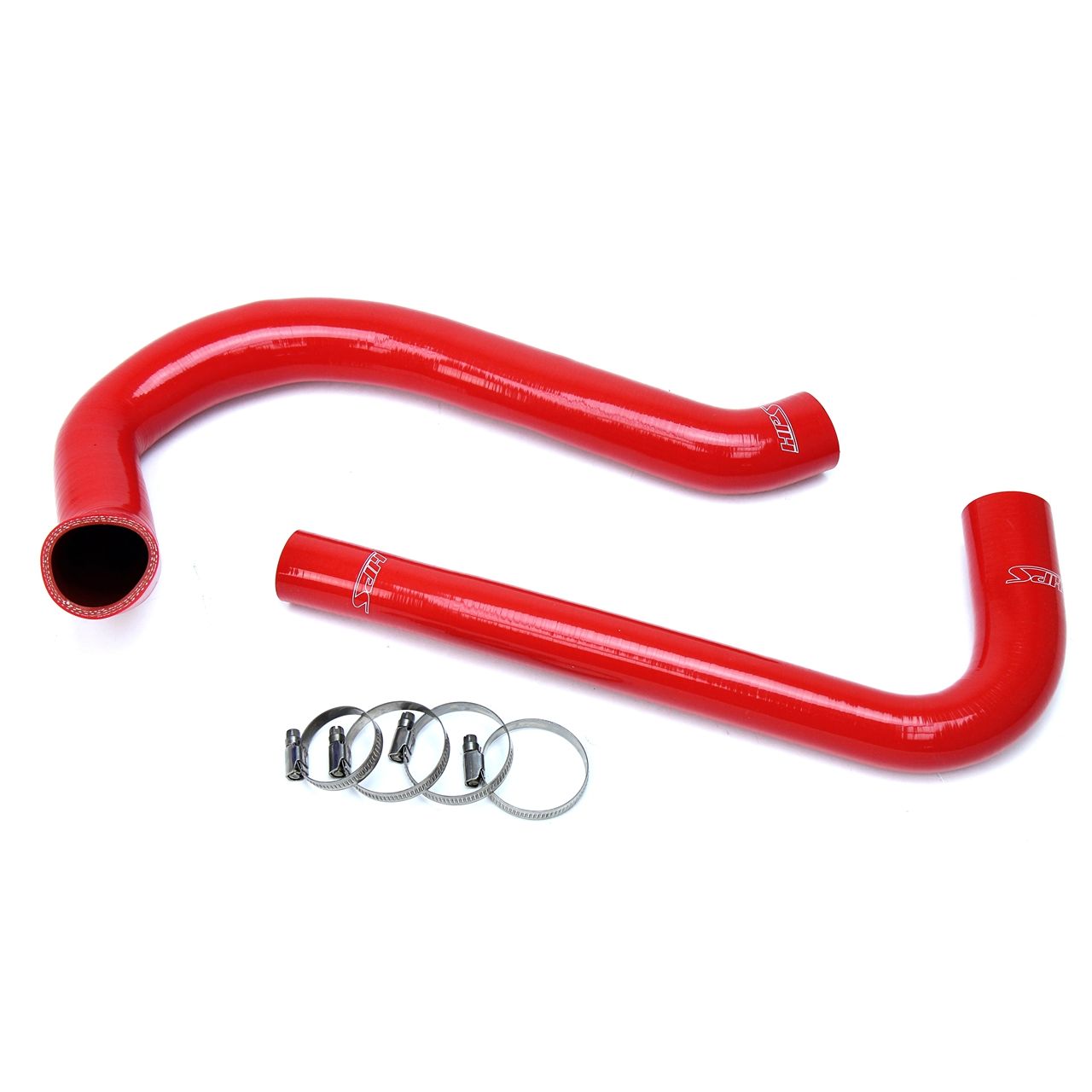 HPS Red Reinforced Silicone Radiator Hose Kit Coolant for Jeep 87-95 Wrangler YJ 2.5L