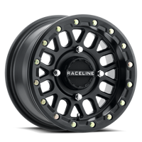 Thumbnail for Raceline A92B Podium 14x7in / 4x156 BP / 10mm Offset / 132.5mm Bore - Satin Black Beadlock Wheel