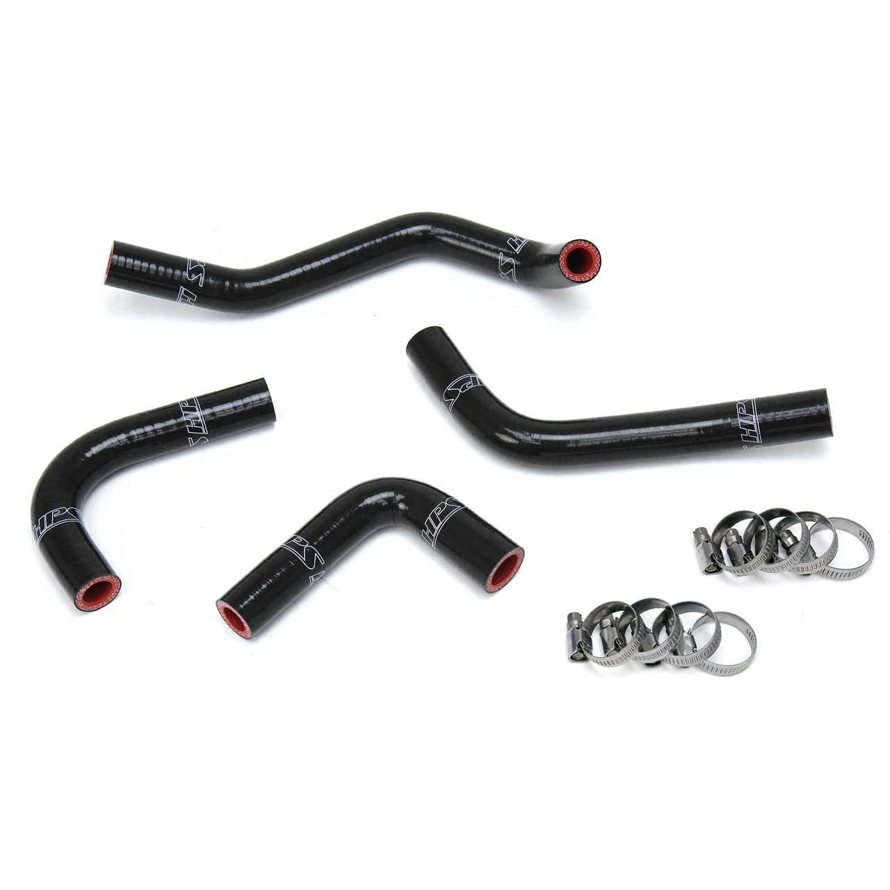 HPS Black Reinforced Silicone Heater Hose Kit Coolant for Jeep 12-17 Wrangler JK & Unlimited 3.6L V6 Left Hand Drive