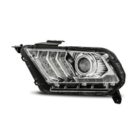 Thumbnail for AlphaRex 10-12 Ford Mustang PRO-Series Projector Headlights Plank Style Chrome w/Top/Bottom DRL
