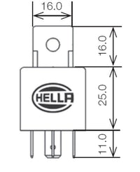 Thumbnail for Hella Relay Mini Iso Alt 4 Pole 24V Spst Bkt