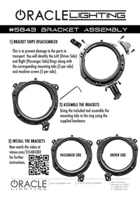 Thumbnail for Oracle Jeep Wrangler JL/ Gladiator JT Adjustable 7in. Headlight Brackets (Pair) SEE WARRANTY