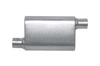 Thumbnail for Gibson MWA Superflow Offset/Offset Oval Muffler - 4x9x14in/2.25in Inlet/2.25in Outlet - Stainless