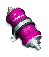Thumbnail for Fuelab 818 In-Line Fuel Filter Standard -8AN In/Out 10 Micron Fabric - Purple