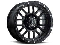 Thumbnail for ICON Alpha 17x8.5 6x5.5 0mm Offset 4.75in BS 106.1mm Bore Satin Black Wheel
