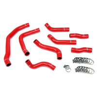 Thumbnail for HPS Red Reinforced Silicone Coolant Hose Complete kit (8pc) for front radiator + rear engine for Toyota 90-99 MR2 3SGTE Turbo