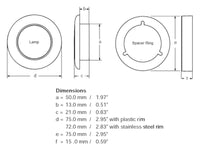 Thumbnail for Hella Courtesy Lamp Rnd Red Md12 Ss Rim 2Xt