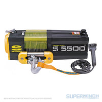 Thumbnail for Superwinch 5500 LBS 12V DC 7/32in x 60ft Steel Rope S5500 Winch