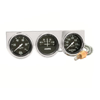 Thumbnail for Autometer AutoGage 2-5/8in 0-100 PSI Oil Press/ 60 Amp / 130-280 Deg Water Temp
