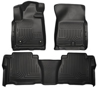 Thumbnail for Husky Liners 12-13 Toyota Tundra Weatherbeater Black Front & 2nd Seat Floor Liners