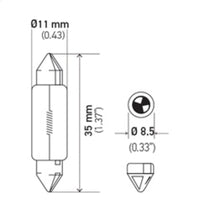 Thumbnail for Hella Bulb 6461 12V 10W SV8.5-8