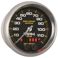 Thumbnail for Autometer Marine Carbon Fiber Ultra-Lite 3-3/8in 120MPH GPS Speedometer Gauge