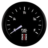 Thumbnail for Autometer Stack Instruments 52mm 0-280 Ohm Programmable Pro Stepper Motor Fuel Level Gauge - Black