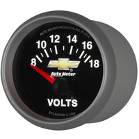 Thumbnail for AutoMeter Gauge Voltmeter 2-1/16in. 18V Electric Chevy Gold Bowtie