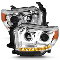 Thumbnail for ANZO 2014-2015 Toyota Tundra Projector Headlights w/ U-Bar Chrome w/ DRL
