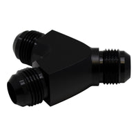 Thumbnail for DeatschWerks 10AN Male Flare to 10AN Male Flare to 10AN Male Flare Y Fitting - Anodized Matte Black