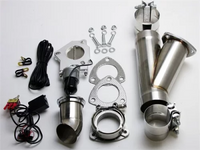Thumbnail for Granatelli 2.25in Aluminized Mild Steel Electronic Exhaust Cutout w/Slip Fit & Band Clamps