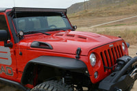 Thumbnail for DV8 Offroad 07-18 Jeep Wrangler JK Metal Heat Dispersion Hood - Primer Black