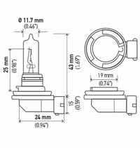 Thumbnail for Hella Bulb H9 12V 65W Pgj195 T4 (2)