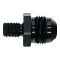 Thumbnail for DeatschWerks 8AN Male Flare to M10 X 1.0 Male Metric - Anodized Matte Black