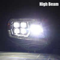 Thumbnail for AlphaRex 05-11 Toyota Tacoma NOVA LED Projector Headlights Plank Style Chrome w/Activation Light/DRL