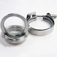 Thumbnail for Granatelli 3.5in Mild Steel Mating Male to Female Flanges w/V-Band Clamp