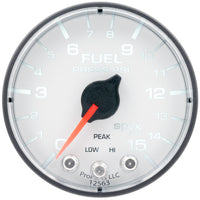 Thumbnail for Autometer Spek-Pro Gauge Fuel Press 2 1/16in 15psi Stepper Motor W/Peak & Warn Wht/Blk