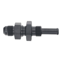 Thumbnail for DeatschWerks 6AN Male Flare to Straight 5/16in Single Hose Barb - Anodized Matte Black
