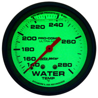 Thumbnail for AutoMeter Gauge Wtemp 2-5/8in. 140-280 Deg. F Liq Filld Mech 4ft. Glow In Dark Ultra-Nite