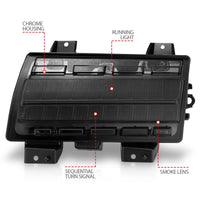 Thumbnail for ANZO Wrangler 18-21/Gladiator 20+ LED Side Marker Lights Smoke w Sequential Signal