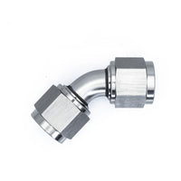 Thumbnail for DeatschWerks 10AN Flare Female Swivel 45-Degree to 10AN Flare Female Swivel - Anodized Matte Black
