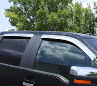 Thumbnail for AVS 06-08 Lincoln Mark LT Ventvisor Outside Mount Front & Rear Window Deflectors 4pc - Chrome
