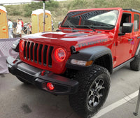 Thumbnail for Oracle Jeep Wrangler JL/Gladiator JT LED Surface Mount Fog Light Halo Kit - ColorSHIFT SEE WARRANTY
