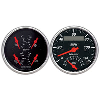 Thumbnail for Autometer Designer 3-3/8in In-Dash Kit Box-Tach Speedo Combo & Elec Oil Press, H2O Temp, Volt, Fuel