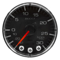Thumbnail for Autometer Spek-Pro Gauge Vac/Boost 2 1/16in 30Inhg-30psi Stepper Motor W/Peak & Warn Black/Chrome