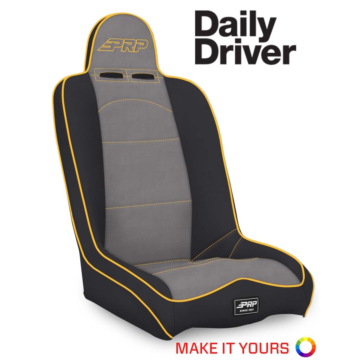 PRP Daily Driver High Back 2In. Extra Tall Suspension Seat
