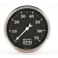 Thumbnail for Autometer Old Tyme Black Gauge Kit 6 Pc Ford Truck 53-55 Tach/Mph/Fuel/Oilp/Wtmp/Volt