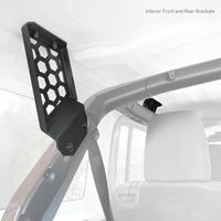 Thumbnail for Go Rhino 19-22 Jeep Wrangler JLU SRM Roll Bar Mount Kit - Tex. Blk