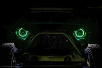 Thumbnail for Oracle 7in High Powered LED Headlights - Black Bezel - Green