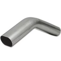 Thumbnail for Granatelli 3in Oval Stainless Steel Vertical Radius 45 Deg bend 4.5in Bend Radius Tubing