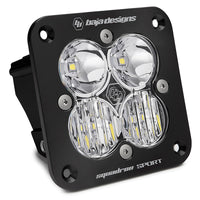 Thumbnail for Baja Designs Squadron Sport Driving/Combo Pattern Flush Mount Black LED Light Pod - Clear