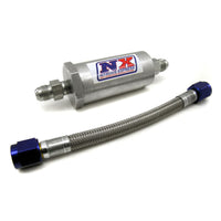 Thumbnail for Nitrous Express 4AN Pure-Flo N2O Filter & 7 Stainless Hose (Lifetime Cleanable)
